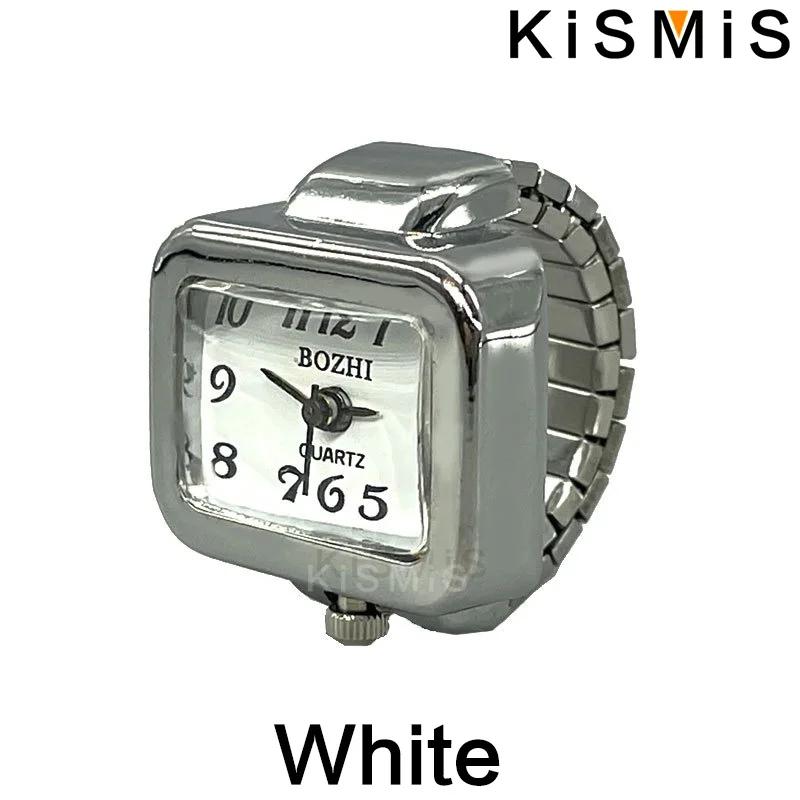 

KISMIS Креативные часы-кольцо, Корпус из сплава, Круглый циферблат, Парные часы для мужчин и женщин, Новинка, лидер продаж белый