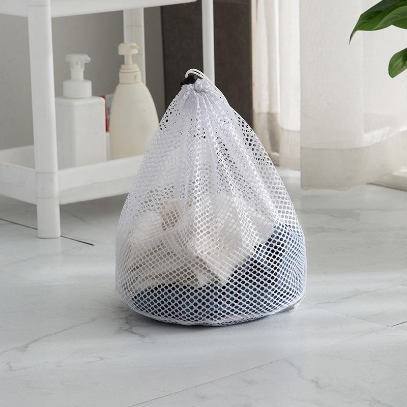 

30x40cm Reusable Underwear Delicate Washing Bag Drawstring Laundry Bag (Thick Mesh) Type A