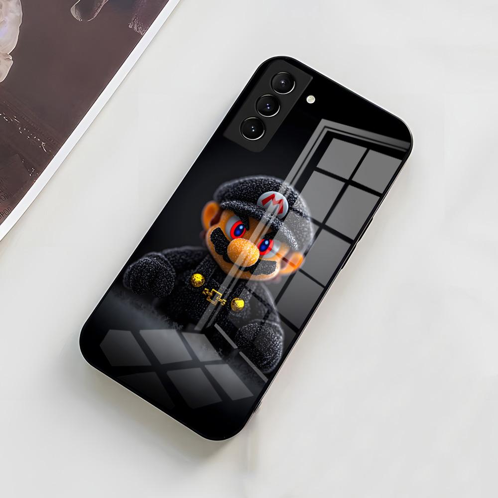 

S-Super M-Mario Phone Case For Samsung A56 A36 A26 A16 A15 A25 A35 A55 A14 A34 A24 A54 Glass Case Samsung A25