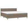 Maison Exclusive - Sommier à lattes de lit avec matelas Taupe 180x200 cm Tissu