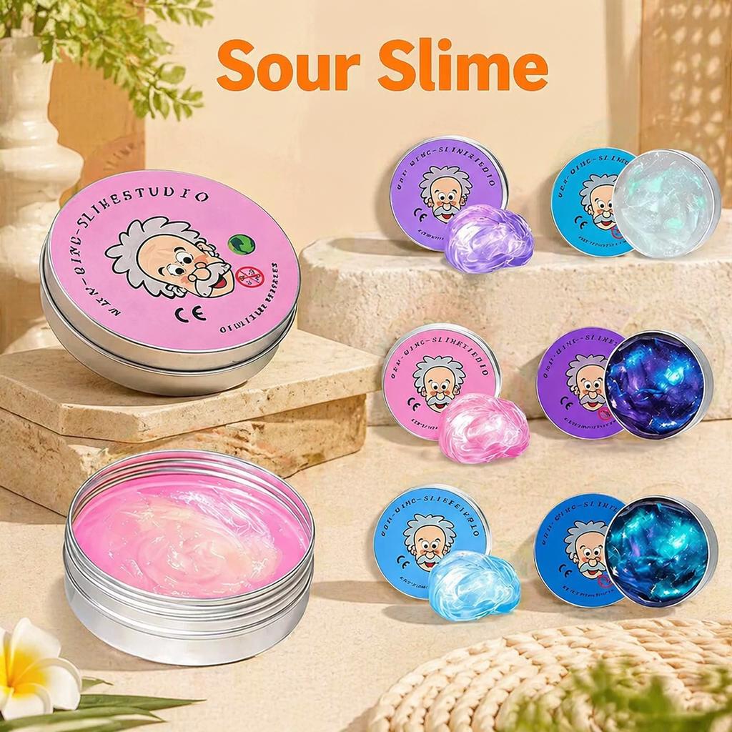 1Pack Lab Putty Crystal Clear Glass Crazy Stress Relieving Putty With Tin Sensory Bouncing Toy Smart Thinking Toy For Kids Gifts