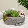 Animal Resin Planter for Succulents Plants Garden Pots, Decorative Flower Pot for Micro Landscape, Tabletop Ornament Decoration