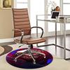 1pc Anime Character Round Carpet - Office Chair Mat, Non-Slip Rug for Home Decor, Seasonal Gift, Suitable for Office, Living Room, Bedroom, Game Room.