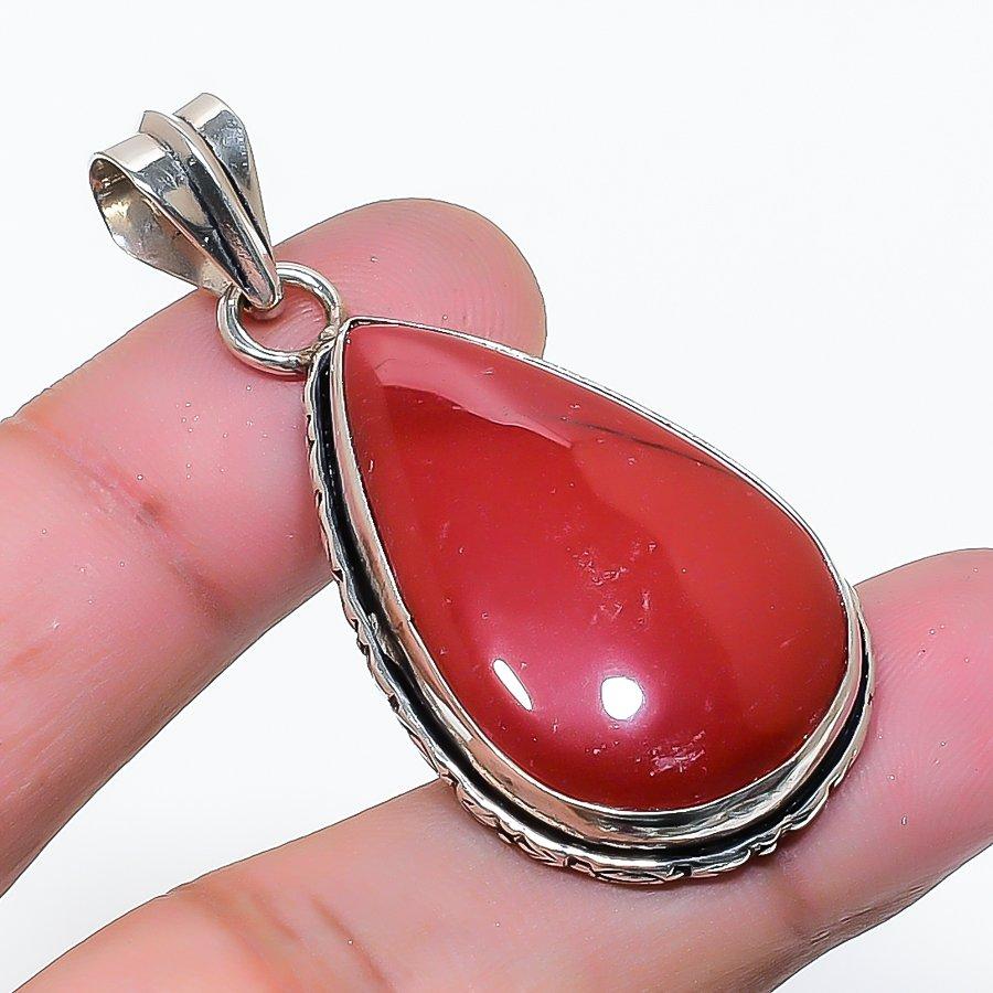 Natural Mookaite Gemstone Handmade 925 Sterling Silver Pendant 1.85 AP-15856