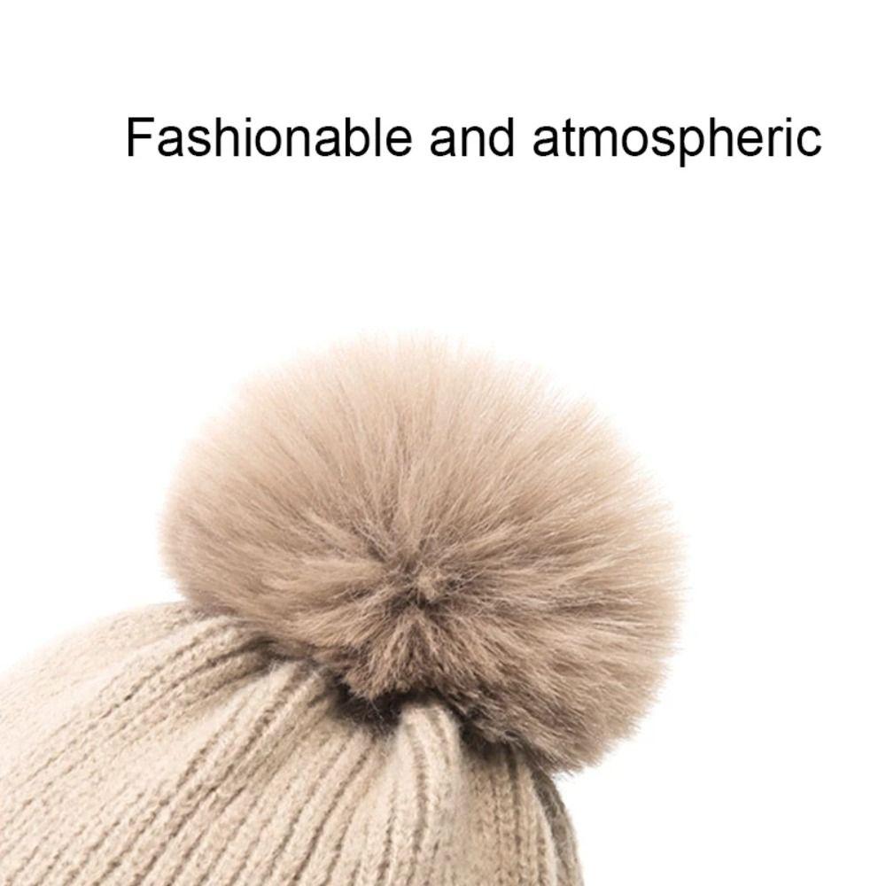 Ear Protection Plush Peaked Cap Windproof Knitted Baseball Hat Soft Earflaps Hat  Outdoor