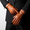 Men'S Genuine Leather Gloves, Piled And Thickened In Autumn And Winter To Keep Warm, Can Touch The Screen To Drive And Ride, The First Layer