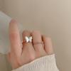 Sanftes Temperament Perlmutt Schmetterling High-End Ring Damen Neu Hundert mit Zeigefingerring Lässig Alltag Zierlicher Minimalistischer Ring