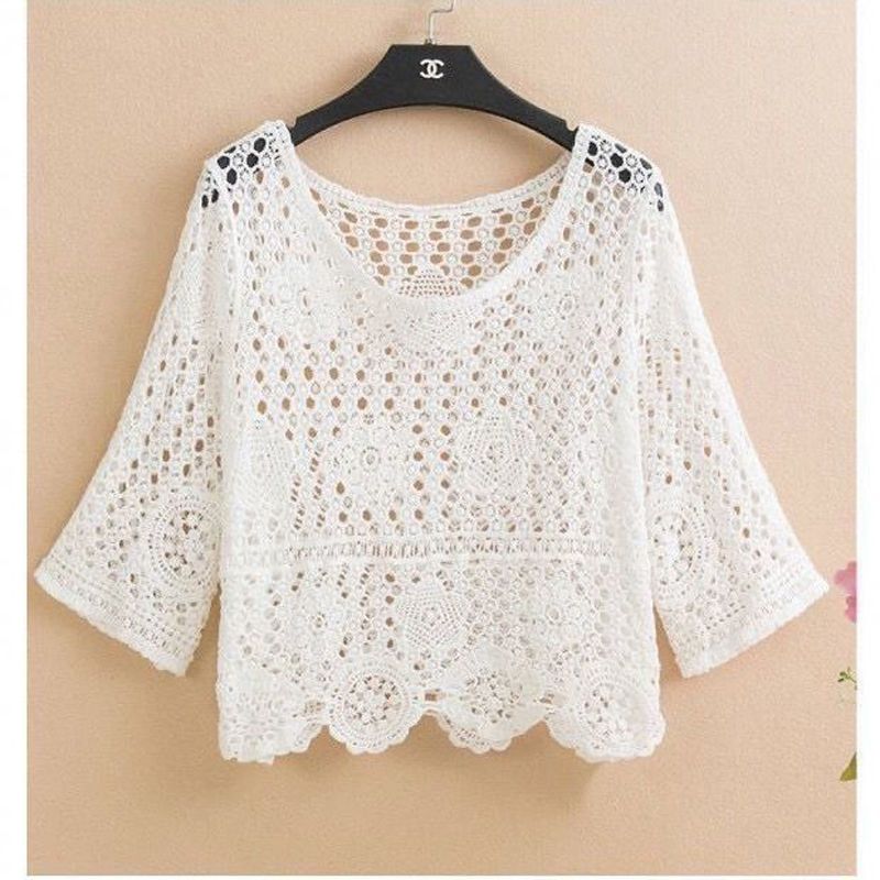 

Укороченный вязаный кардиган с v-образным вырезом, корейская летняя шаль, повседневные топы с длинными рукавами, женские однотонные ажурные пальто, новинка L