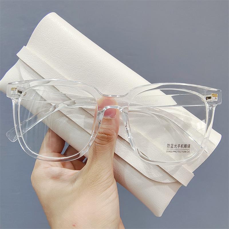 Brown Square Glasses TR90 Anti Blue Light Computer Eyewear For Men Women Myopic Vision 0 -1 5