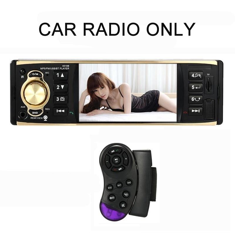 1Din HD Car Radio Audio MP5 Player Car Stereo Bluetooth USB/TF FM Aux Input Steering Remote Control
