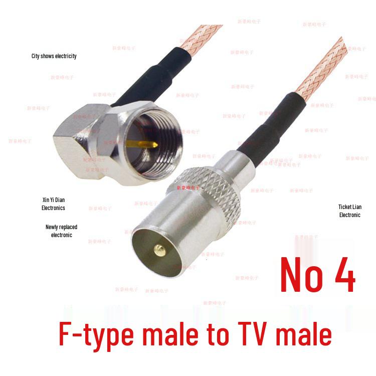 Connettore IEC 90° TAC 9,5 mm Maschio/Femmina per Cavo RG179 DVB HDTV TV Digitale Decoder