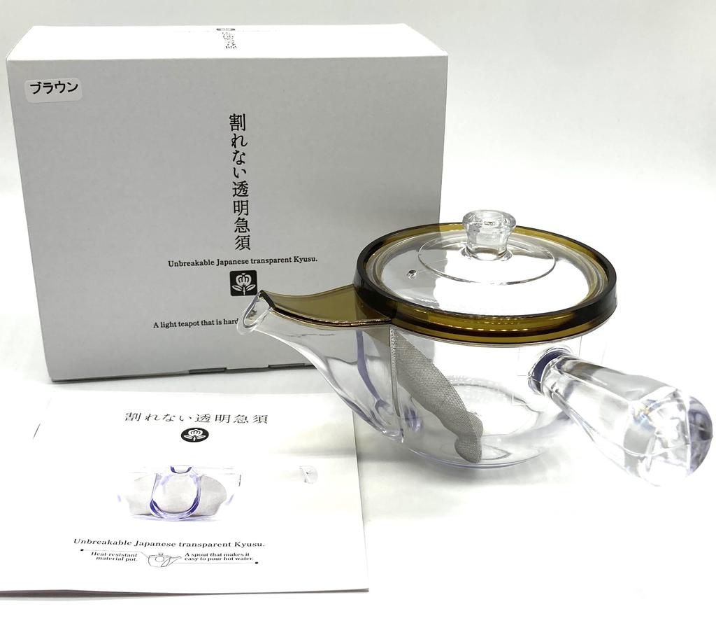 Unbreakable Transparent Brown Noguchi Kumataro Tea Exclusive Includes Tea Brewing Made In Japan with Suitable for Green Black Roasted Green Oolong and