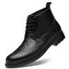 Plus Size Men's British Style Genuine Leather Chelsea Ankle Boots