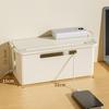 Kabelaufbewahrungsbox Schreibtisch Lade-Datenkabel Aufbewahrungsgerät Steckerbuchse Kabelmanagementgerät Schwarz Weiß Aufbewahrungs-Organizer-Set