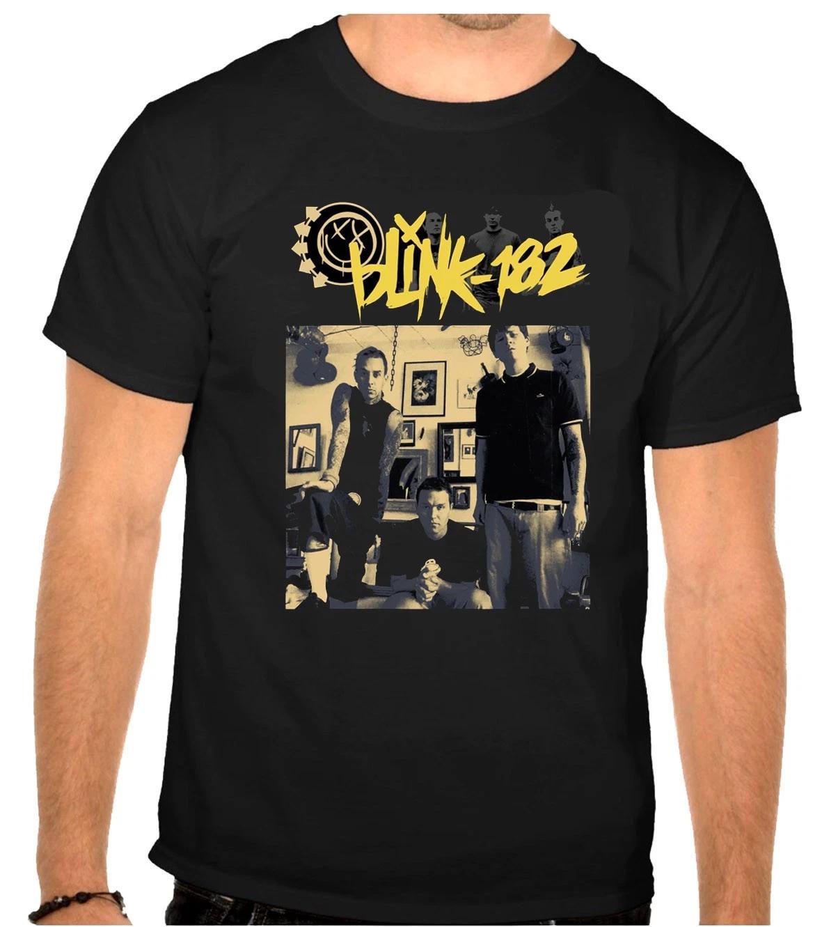 Blink 182 Rock Music Logo Black T-Shirt -1249 L