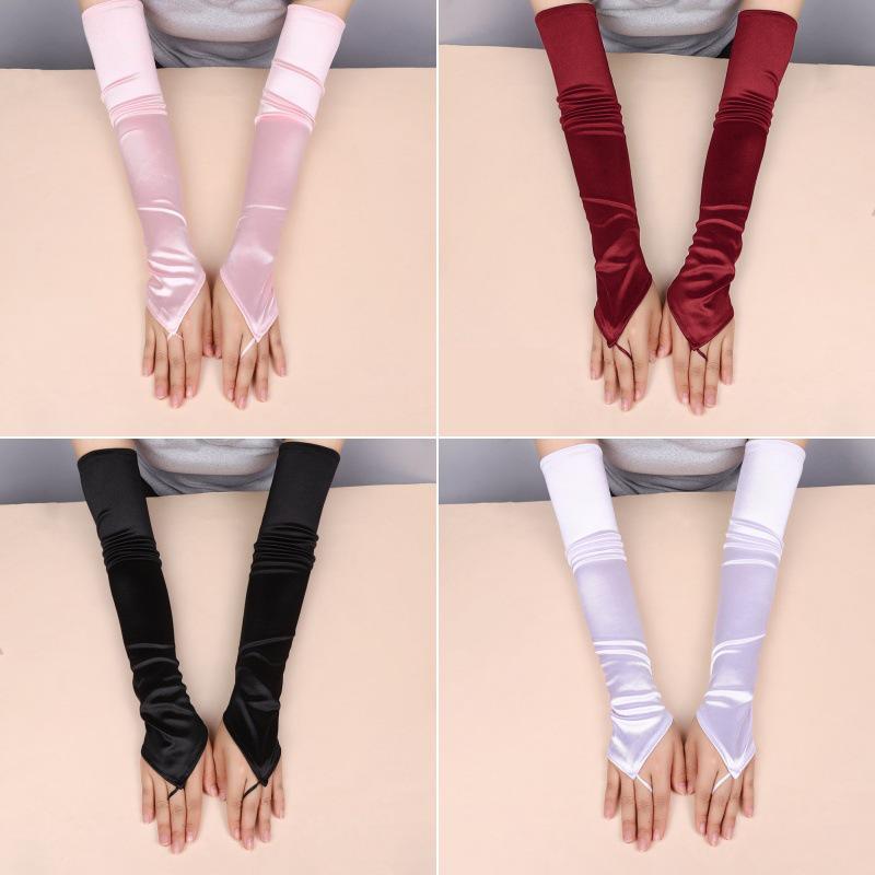 Women s Breathable Satin UV Protection Arm Sleeves - Summer Sun Protection Fashion Sleeves