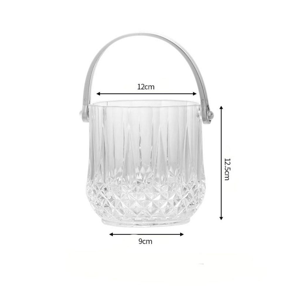 Acrylic Wine Chilling Bucket With Handle Beverage Chilling Tub Champagne Ice Bucket  Party