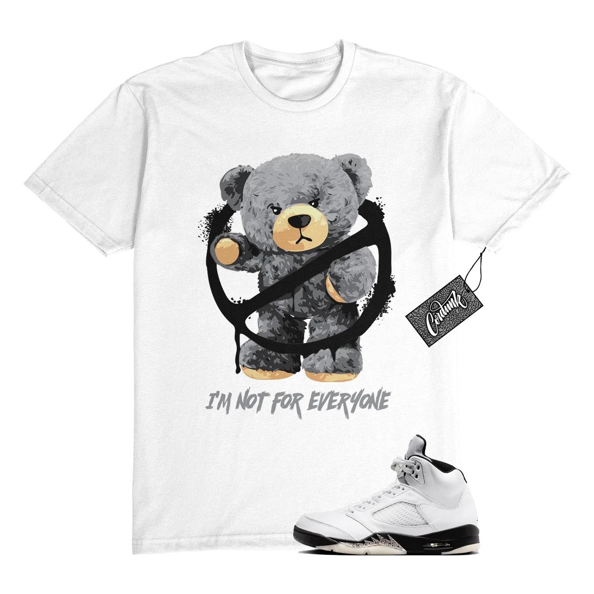 5 Reverse Metallic White Black T Shirt Match NOT L