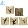 Federa Cuscino Decorativo Stile Vintage Animali Gufo Cervo Volpe Copricuscino per Divano Decorazione Soggiorno Casa