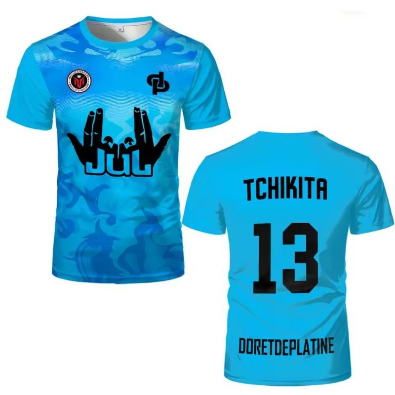 Summer 3D Print T-shirts Jersey Youth Breathable Quick Dry Training Football T-shirt Men Fashion Sports Tees