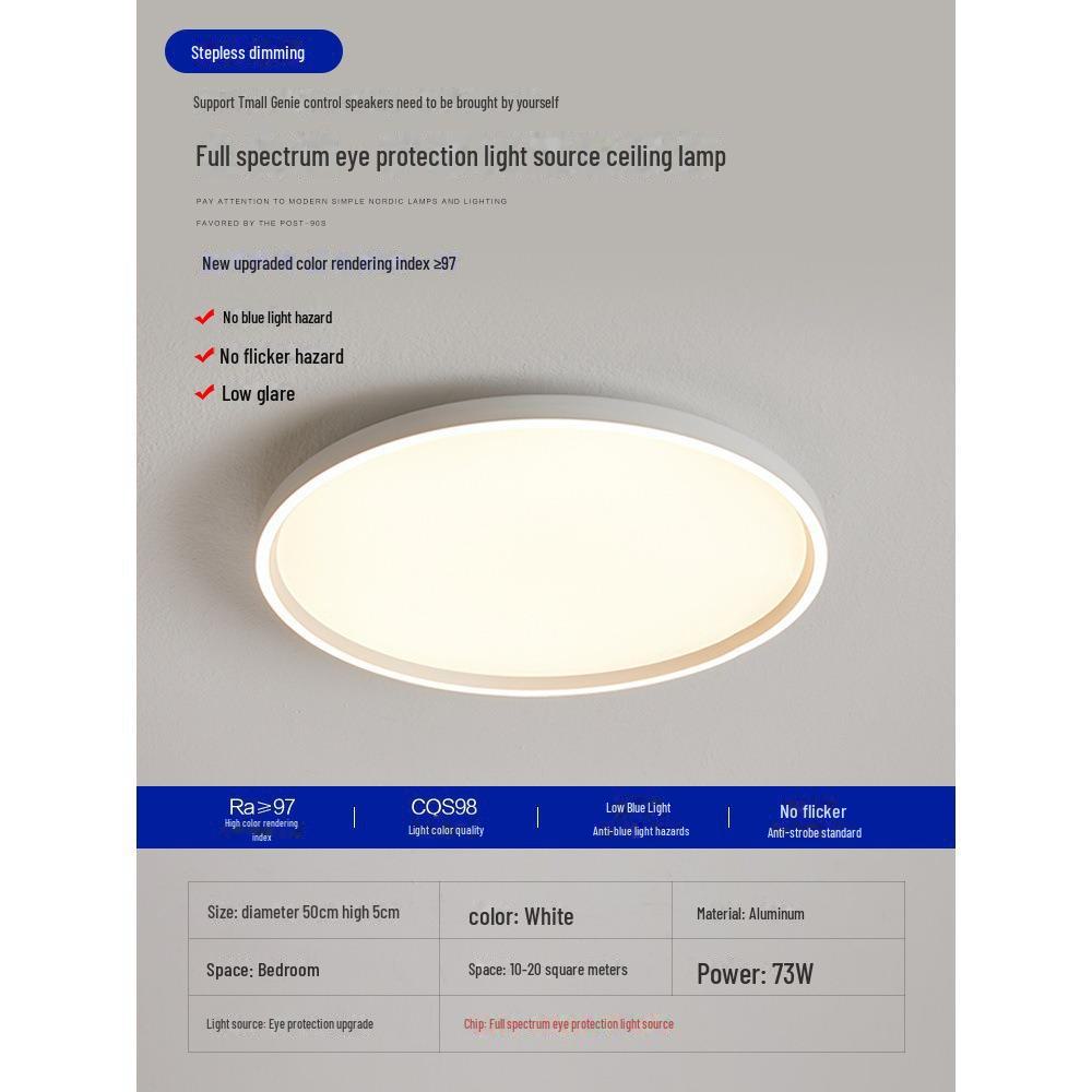 

Ультратонкий потолочный светильник полного спектра с антибликовым покрытием для гостиной, спальни и кабинета 50CM Round - Full Spectrum Eye-care Light