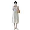 Maternity clothes summer collar shows thin polka dot mi cover belly wear versatile commuter style nursing dress