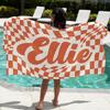 Personalized Beach Towel Custom Name Cross Border Microfiber Beach Towel Anti-Sand Super Absorbent Bath Towel Large Quick Drying