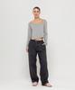 CHAMBROS Non-Faded Wide Denim Pants [Washed Black]