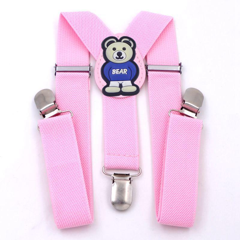 Beige Cartoon-Hosenträger in Y-Form mit 3 Clips für Jungen und Mädchen