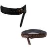 Cosplay Adult Waist Belt with Pin Buckle Knot Design Waistband PU Waist Belts for Women Medieval Style Pants Belt