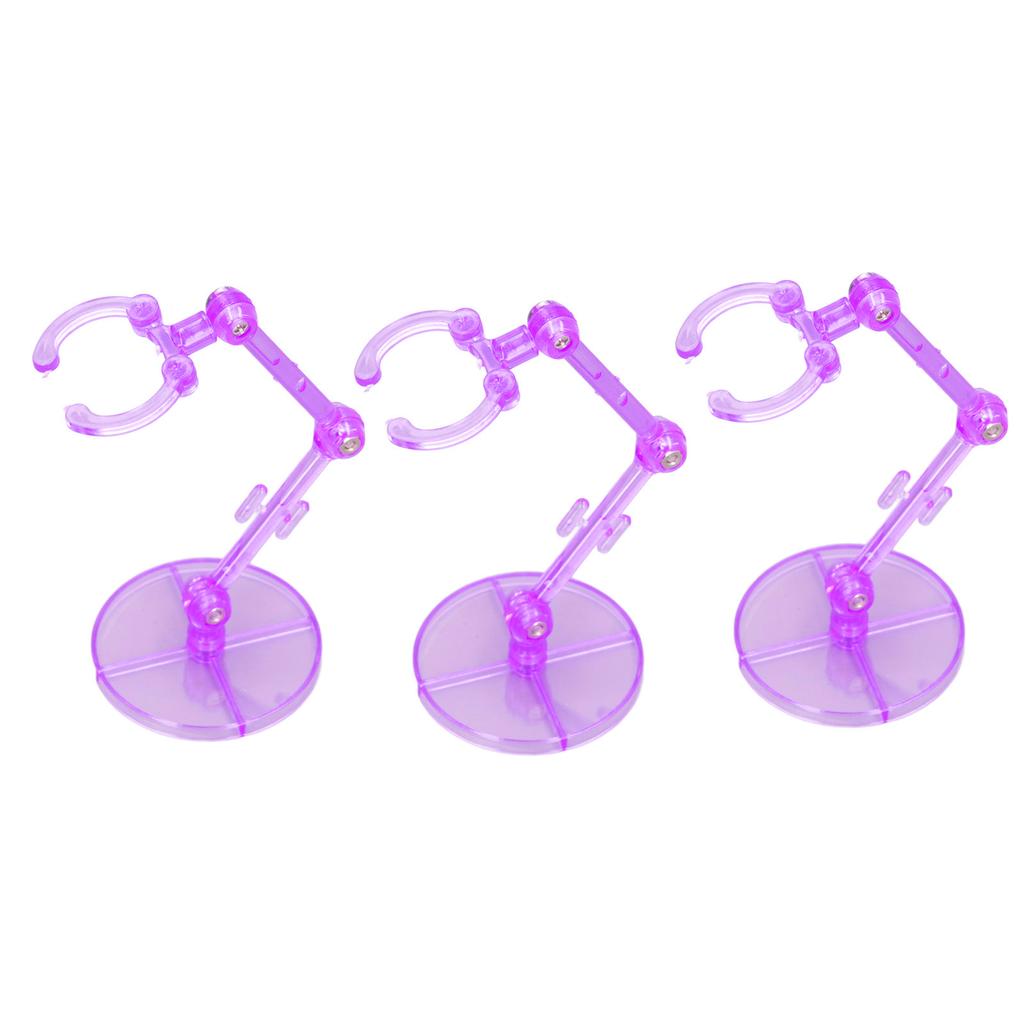 10PCS Action Figure Stand Plastic Translucent Doll Model Support Display Holder Base for 6 Inch