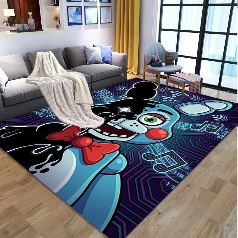 Five Nights at Freddy's Muster Teppich, Innen-/Außenmatte, für Picknick, Spielzimmer, Schlafzimmer, Büro, Wohnzimmer, Heimdeko Teppich, Geburtstagsgeschenk