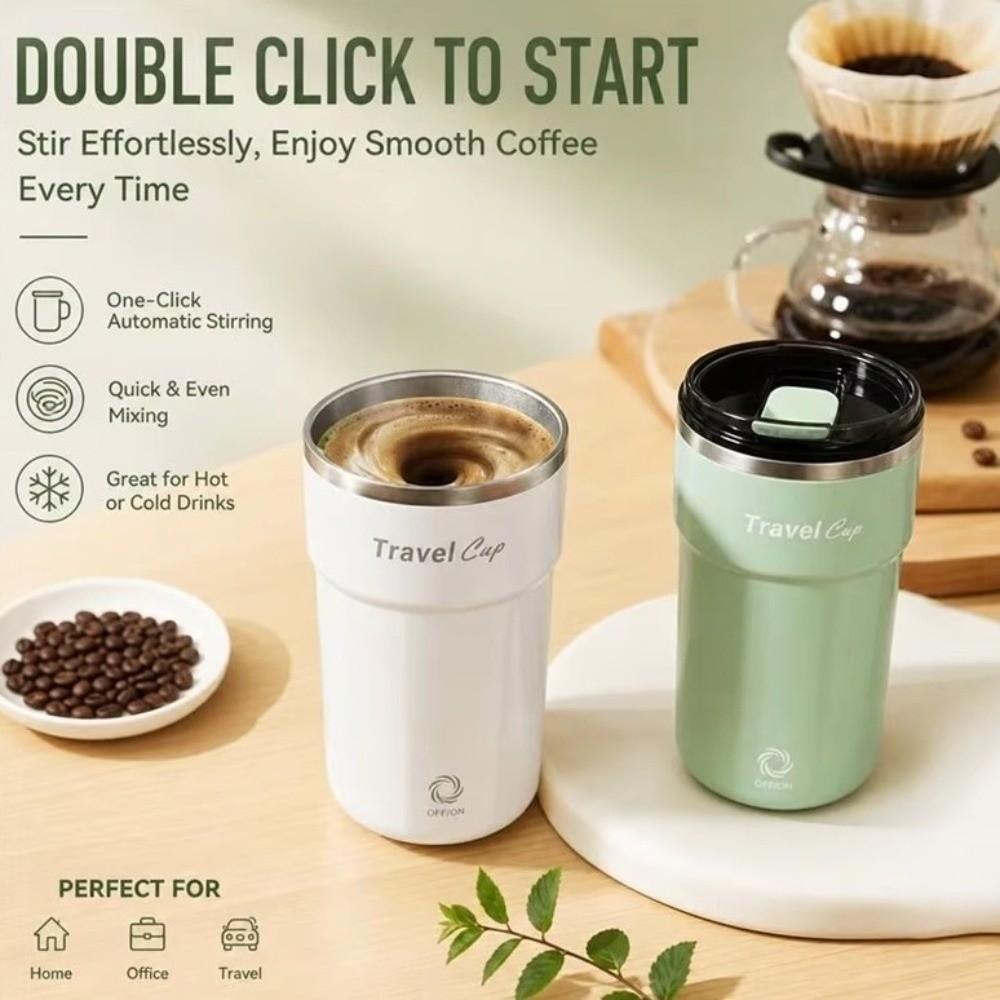 USB Rechargeable Magnetic Mixing Cup with Ice Tray Protein Shaking Cup Office