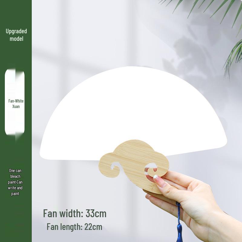 Thickened Xuan Paper Round Fan - Blank Lacquer Fan Kit for Chinese Painting & Calligraphy, Ancient Style, Double-Sided, Ideal for Children