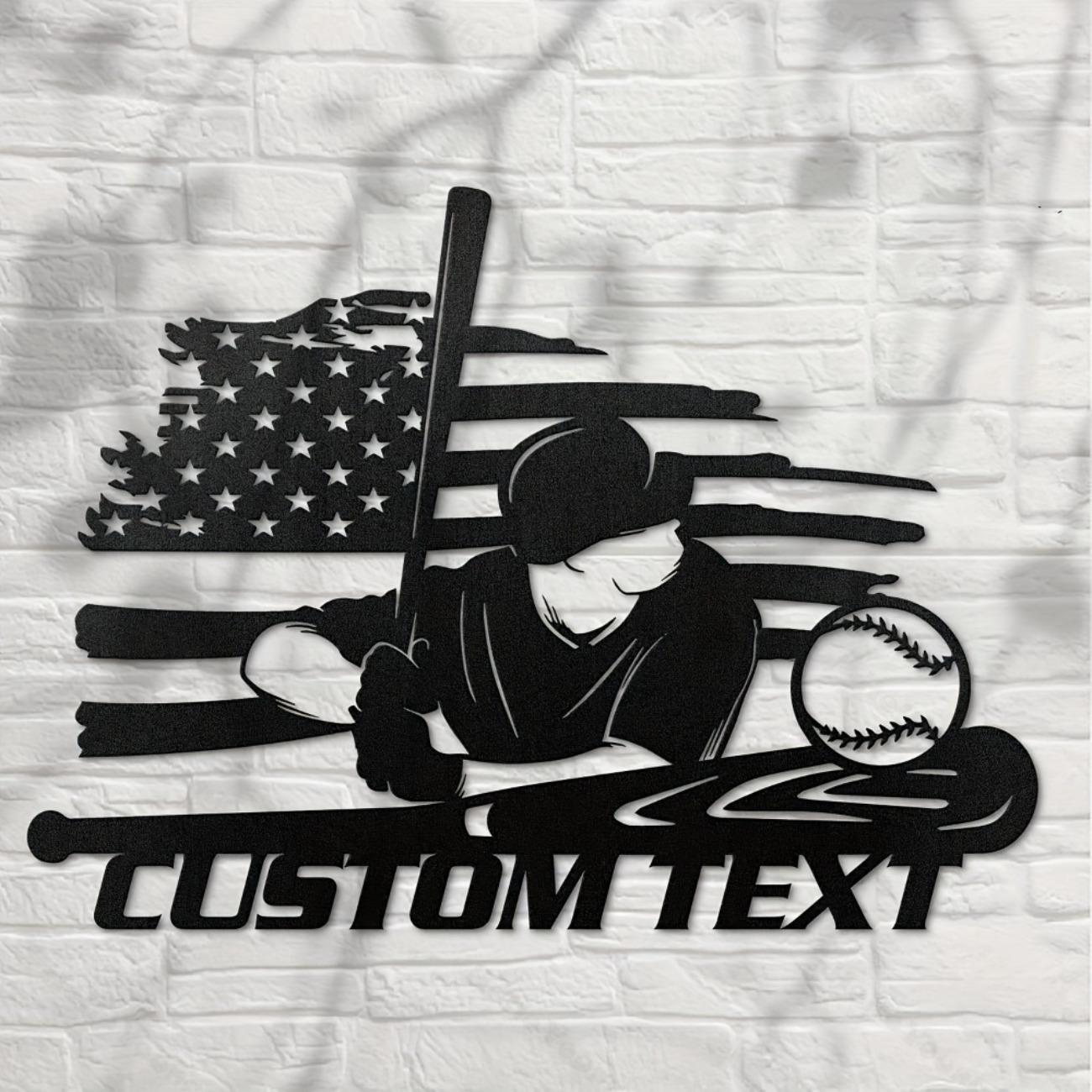 

Металлическая табличка на заказ Силуэт американского флага Горячая распродажа Декор для дома и сада M чёрный