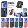 Étui portefeuille amovible en cuir 2 en 1 pour Samsung Galaxy Z Flip 7 fe 6 5 4 3 Flip7 Flip6 Flip5 5G Étui de téléphone avec porte-cartes