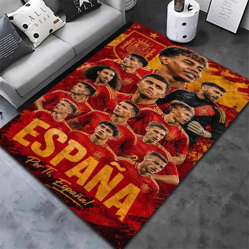 Spain National Football Team Carpet Rug for Living Room Bedroom Home Sofa Decoration,Kids play Non-slip Floor Mat