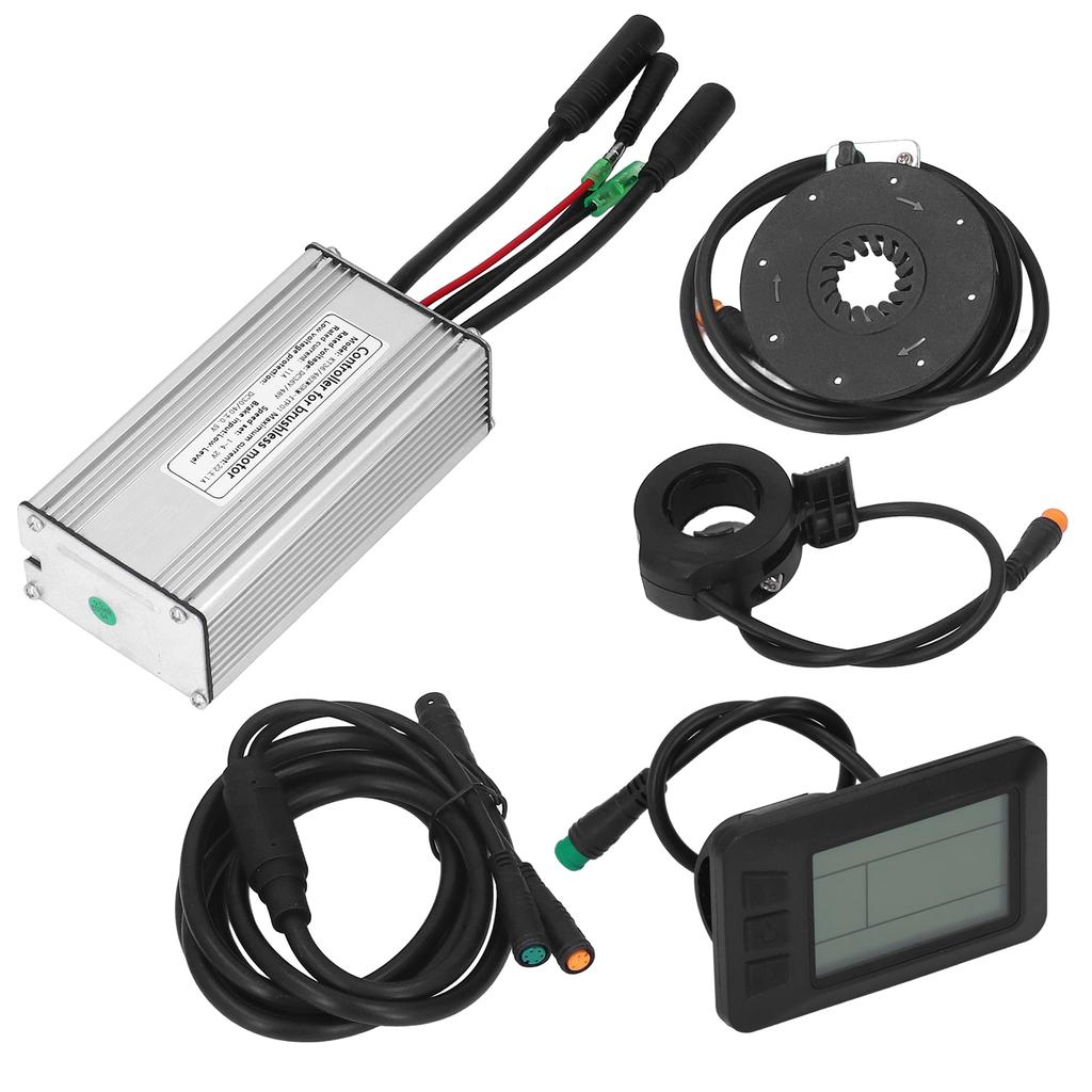 Electric Bicycle Modified Kit Waterproof 22A Controller and LCD7U Display Set for 500W Geared Motor