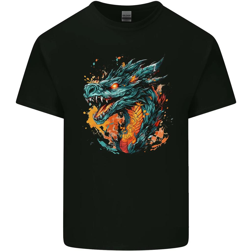 A Fantasy Fire Dragon Kids T-Shirt Childrens