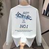 Heavy Trendy Brand Cotton T-Shirt Long-Sleeved Men'S Bottoming Shirt Trendy Autumn And Winter Men'S And Women'S Crew Neck Sweater