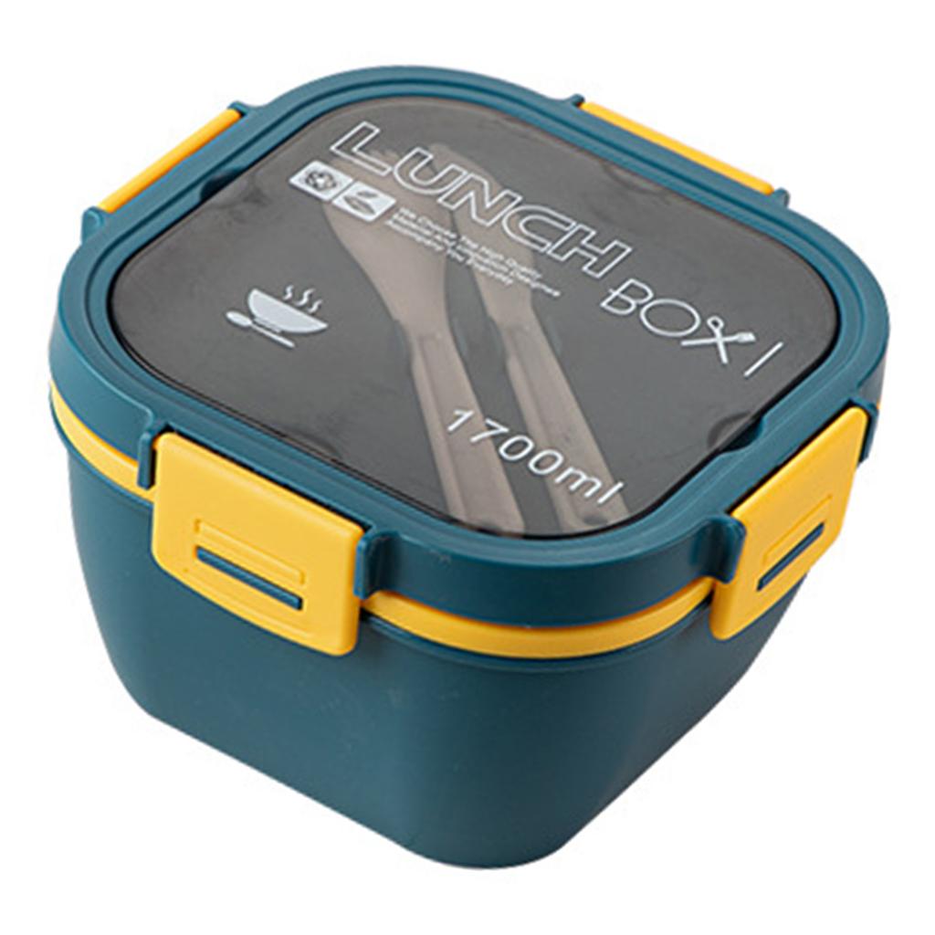 2 Schicht Plastik Salat Lunchbox Mikrowellengeeignet Salat Lunchbehälter Tragbar Obst Fettreduzierend