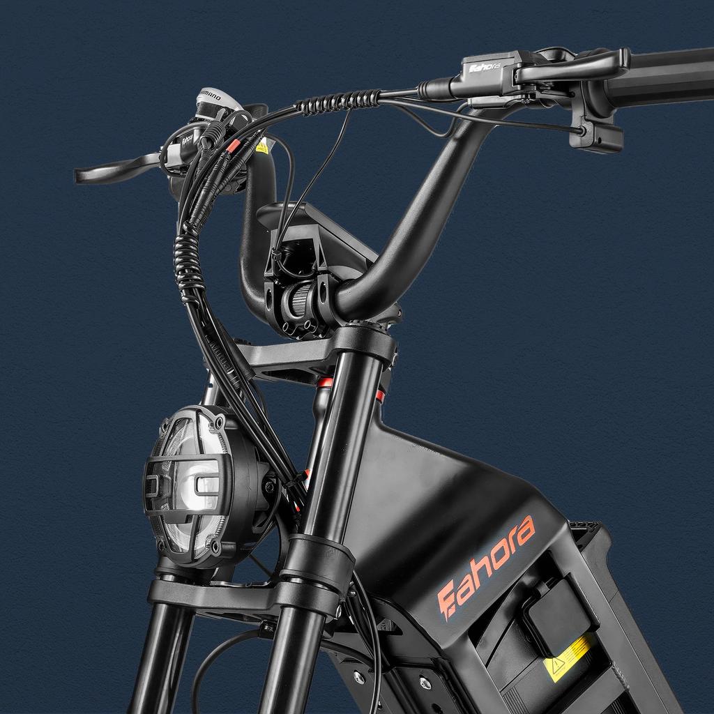 Juliet III Black 1000W * 2 Dual Motor Power 52V60AH Battery 20 * 4.0-inch Tire Hydraulic Brake Fully Suspended Electric Bicycle