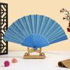 Glitter Powder Folding Fan Hand Held Fan with Plastic Ribs Portable Summer Fan Decoration Dance Performance Props Party Accessories