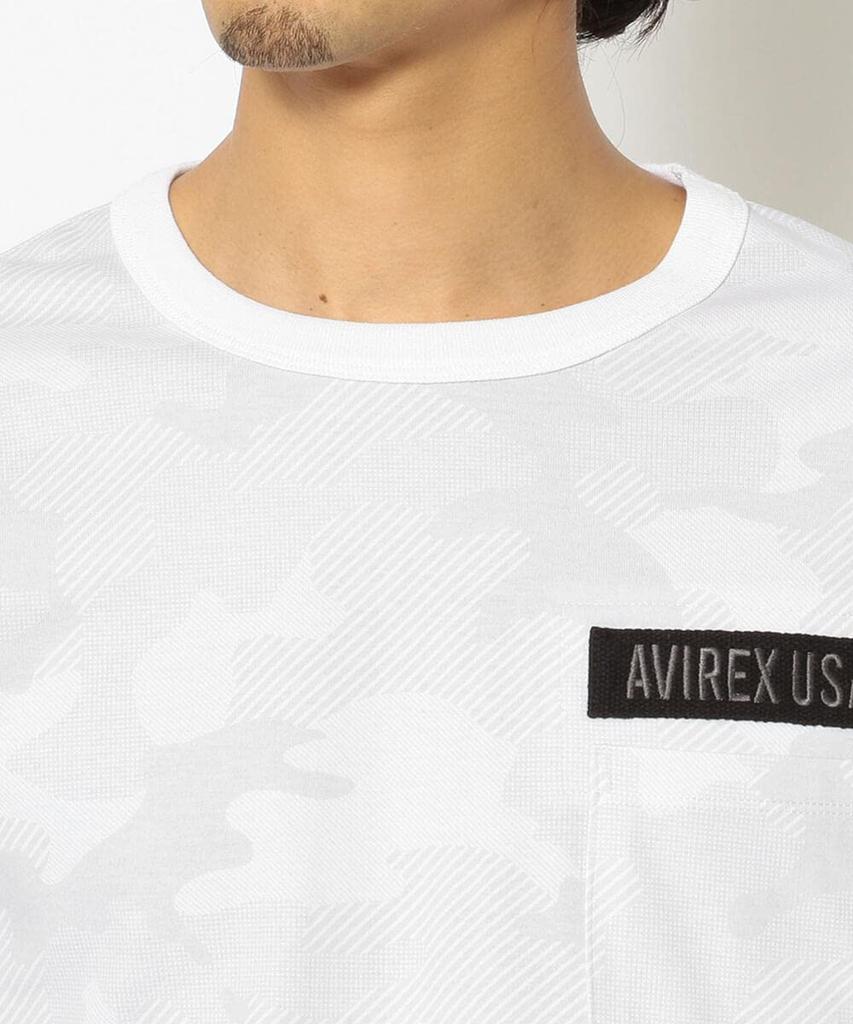 AVIREX LONG SLEEVE FATIGUE CREW NECK 6113448 XXL 009 BLACK T-SHIRT Men's