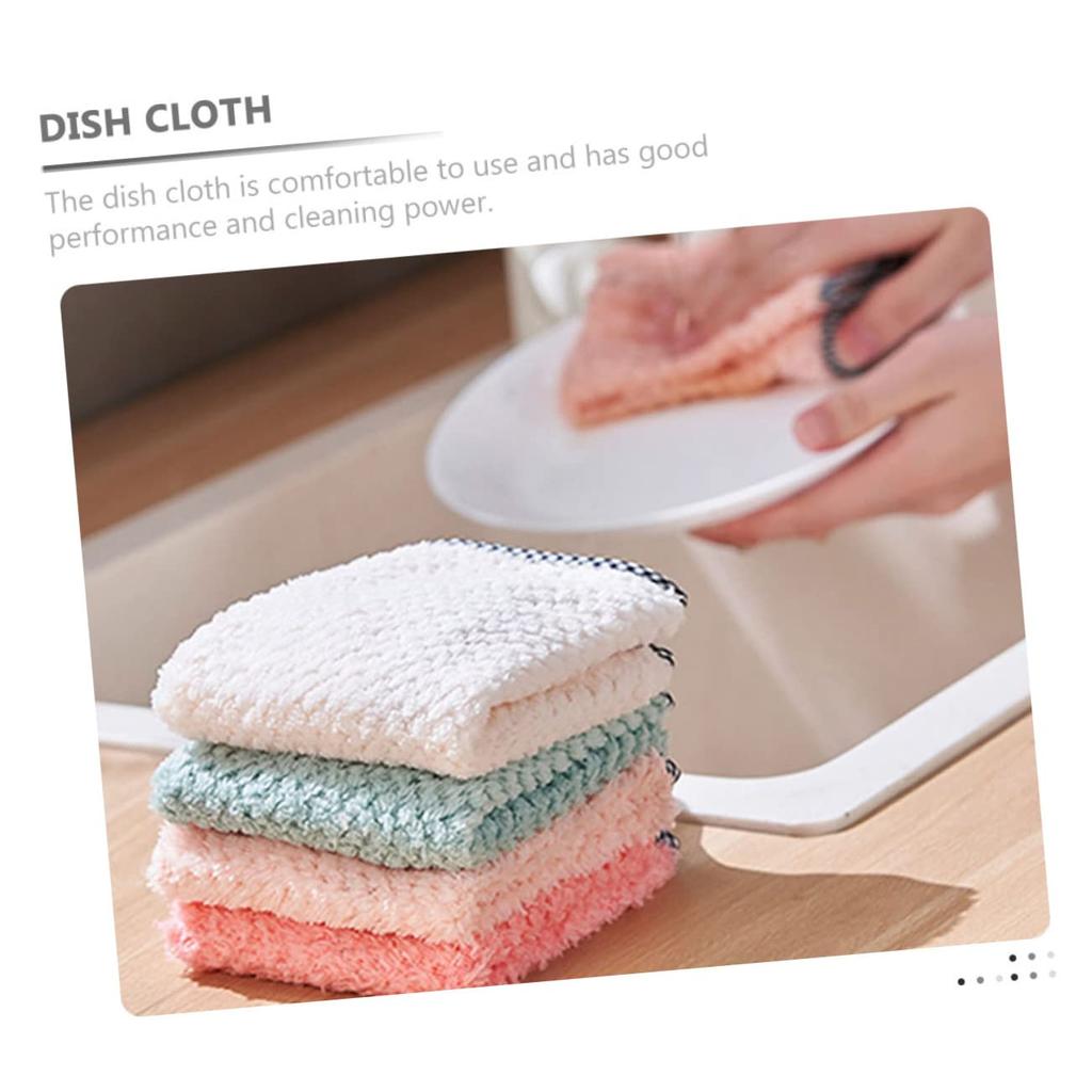 Four Colours Hanging Coral Fleece Hand Towel Special For Microfiber Water Absorption Cleaning Towels Nonstick Oil Fast Drying