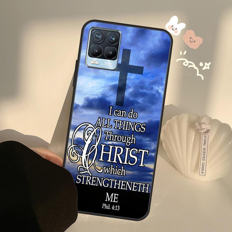 Christian Jesus Christ Bible Verse For Realme GT Neo 2 3 Master 9i 8i 8 9 Pro Plus Cover For OnePlus 10 Pro 9 9R Nord2 Case
