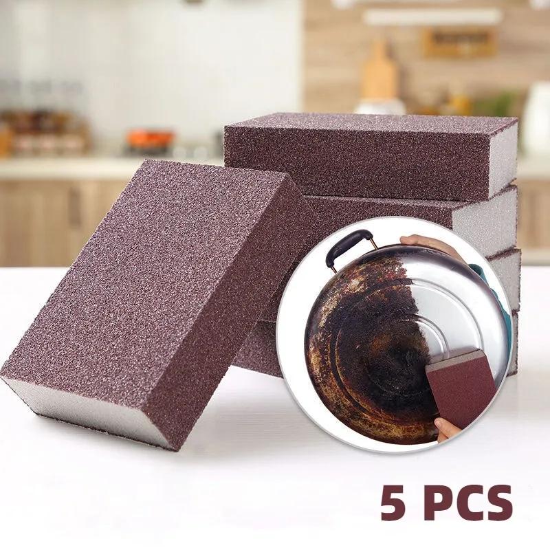 Magic Sponge Eraser Emery Cleaning Brush Silicon Carbide Descaling Cleaner for Stove Top Pot Kitchen Utensils Deep Cleaning Tool