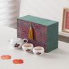 Rippled Stainless Steel Teapot & 2-Cup Tea Set Gift Box