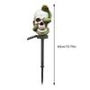 Halloween Skull Head Decor Lawn Lamp Outdoor Garden Yard Solar Powered Pathway Atmosphere Light String Lantern Holiday Party