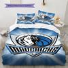 Dallas Mavericks Pattern Bedding Set Quilt Cover Pillowcase Home Decor Gift (1 * Duvet Cover + 2 * Pillowcase, Without Core)